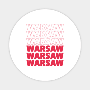 Warsaw typography Magnet